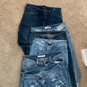 Haul of 7 size 6 jeans.
